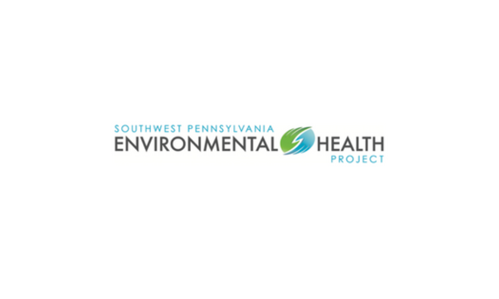 Environmental Health Project logo with gray text and green leaf