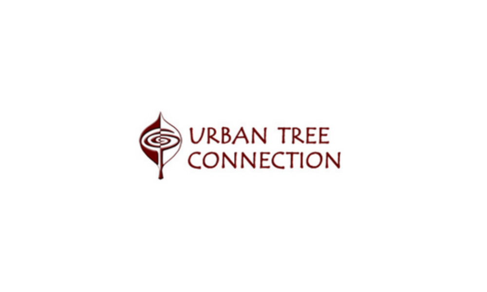 Urban Tree Connection logo with red font 