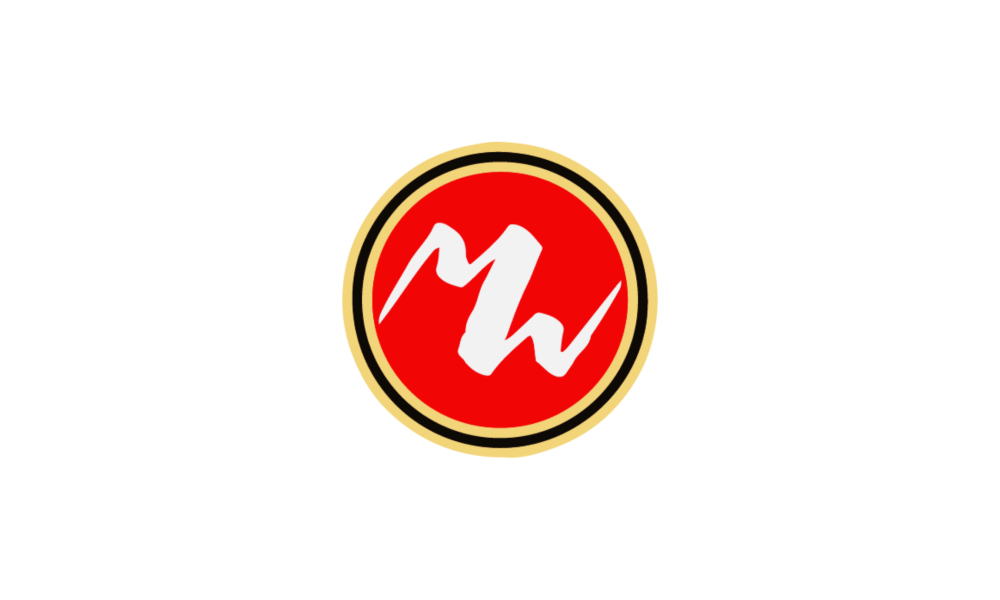 Organization logo features a red circle with a yellow and black border and the letters MW stylized in the center