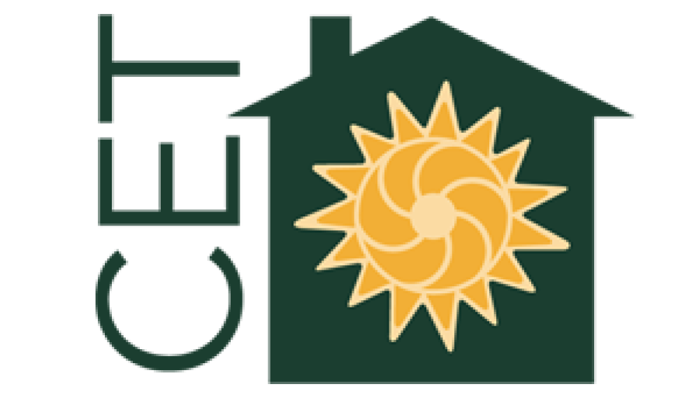 Center for EcoTechnology logo with green text and a yellow and green symbol