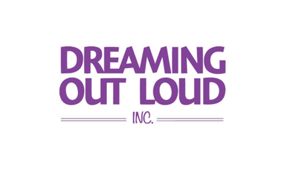 Dreaming Out Loud logo with purple text