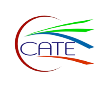 CCATE logo in green, red, and blue on a white background.